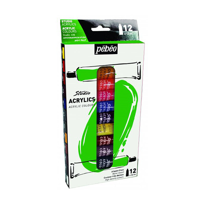 PEBEO Studio Acrylics 12ml 12 tubes