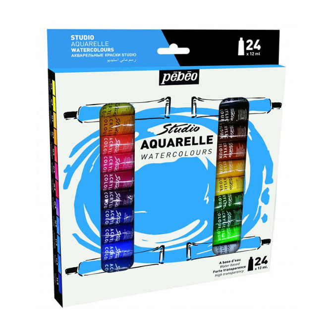 PEBEO Studio Watercolour 12ml 24 tubes