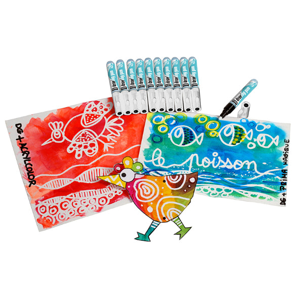 PEBEO Drawing Gum Markers 10+1 pcs +leaflet