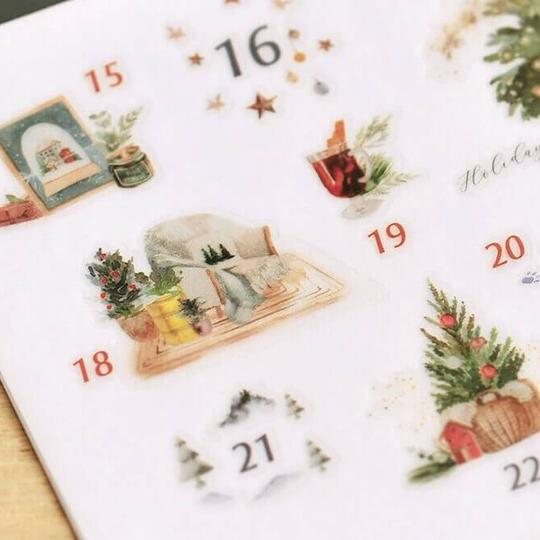 MU Print-on Sticker 2s 155-Christmas Advent Calend