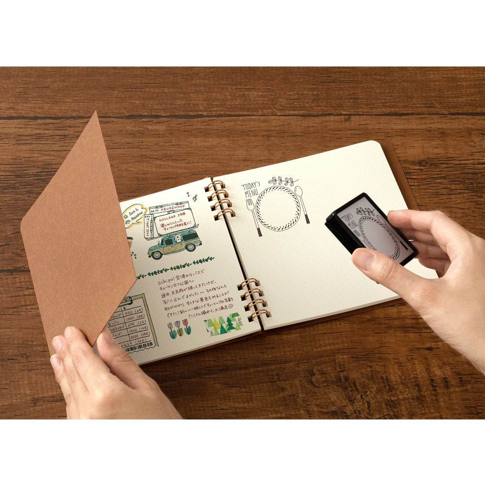 MIDORI Notebook for Paintable Stamp Brown