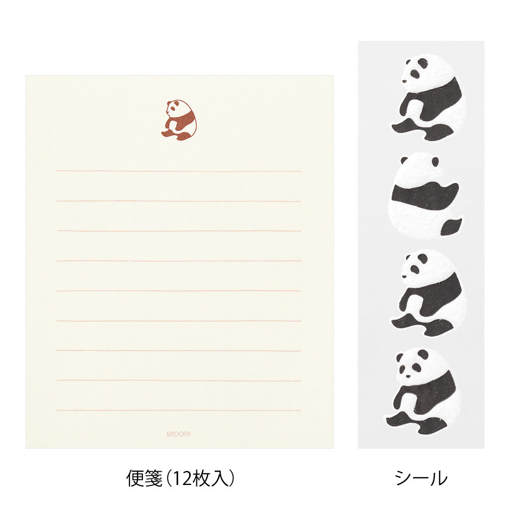 MIDORI Mini Letter Set w/Stickers 307 Panda