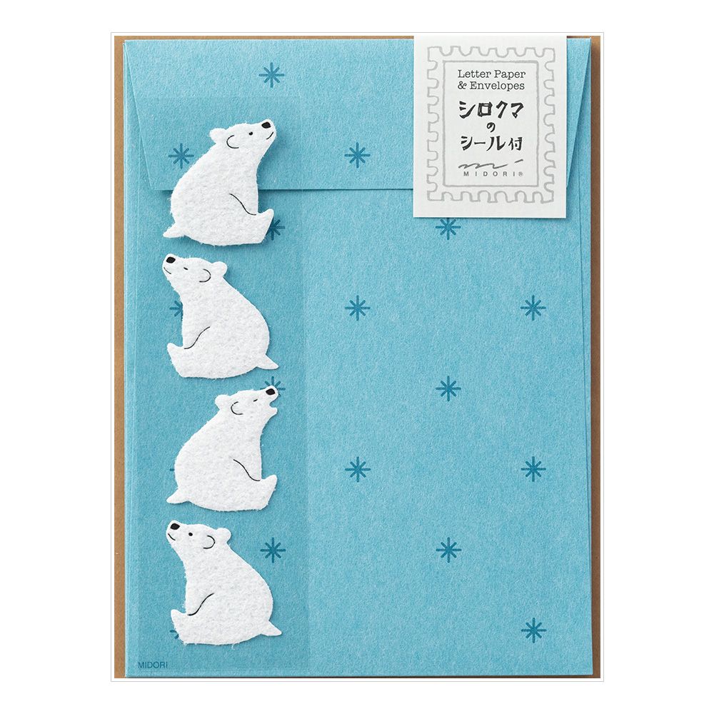 MIDORI Letter Set w/Stickers 311 Polar Bear