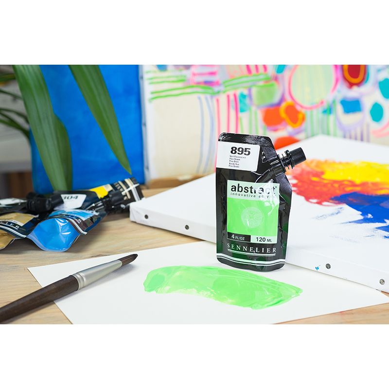 SENNELIER abstract 120ml 895 Fluorescent Green