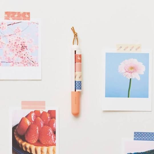 KANMIDO maco Washi Tape Holder+Tape Set LE-Flaming