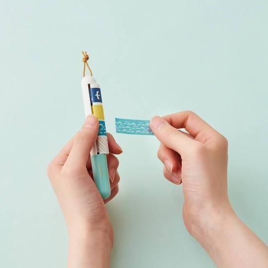 KANMIDO maco Washi Tape Holder+Tape Set LE-Kamome