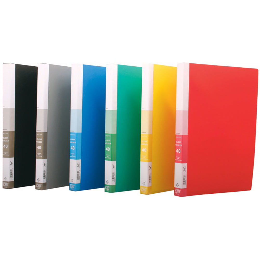 CBE Clear Holder 76040 A4-PP 40P 6Cols Red