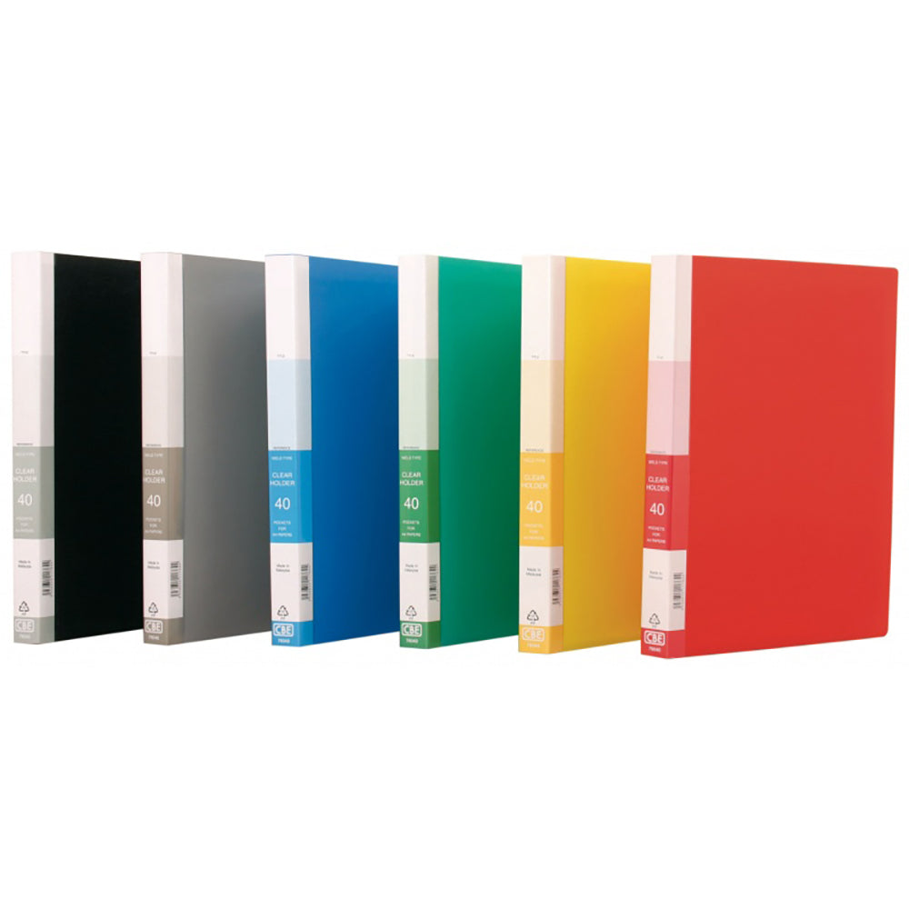 CBE Clear Holder 76040 A4-PP 40P 6Cols Yellow
