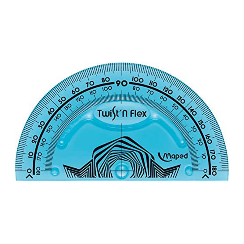 MAPED Twist N Flex 180°/ 10CM Protractor Blue