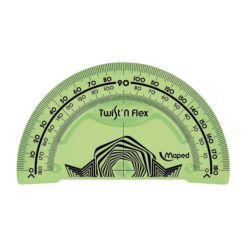 MAPED Twist N Flex 180°/ 10CM Protractor Green