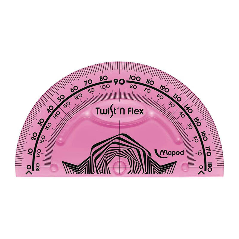 MAPED Twist N Flex 180°/ 10CM Protractor Pink