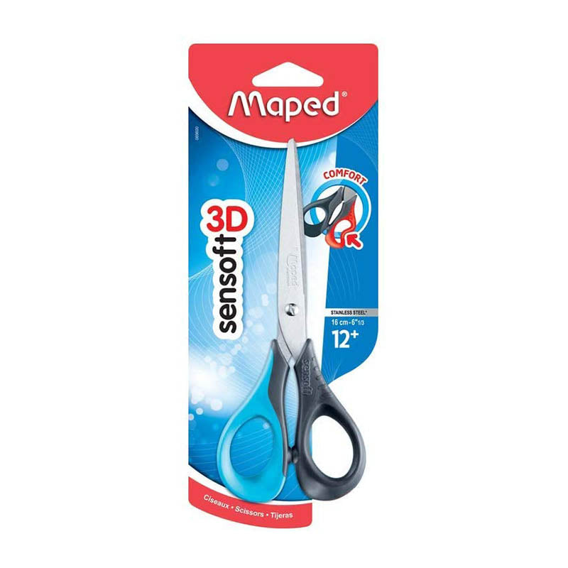 MAPED Sensoft 3D Scissors 16cm Blue/Grey