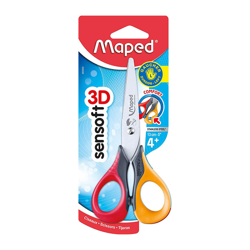 MAPED Sensoft LH 3D Scissors 13cm Red/Orange