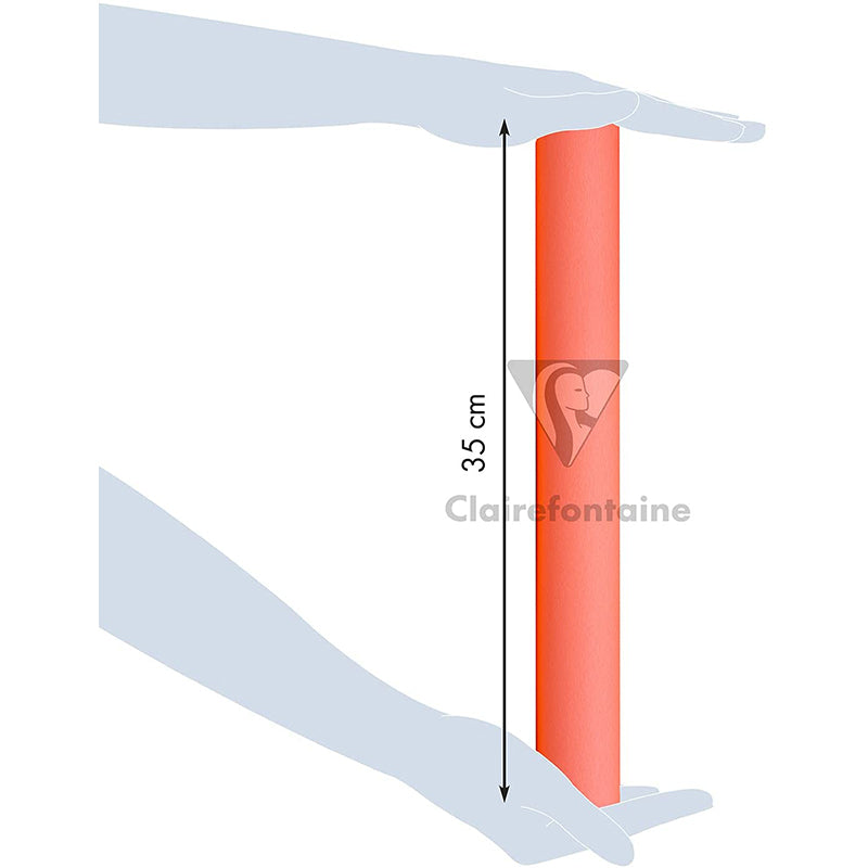 CLAIREFONTAINE Tiny Rolls 90g 5x0.35m Fluorescent Red Default Title