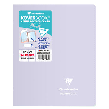 CLAIREFONTAINE Koverbook Blush Stapled 17x22cm Seyes Lilac Default Title