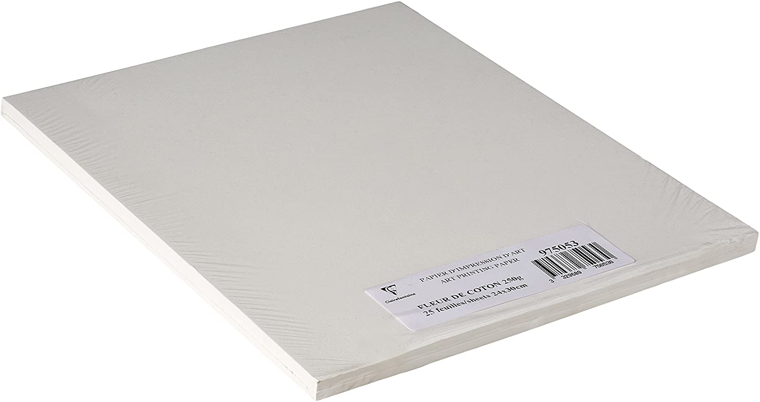 CLAIREFONTAINE Cotton Flower Paper Pack 24x30cm 250g 1s
