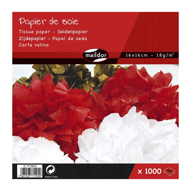 MAILDOR Tissue Paper 16x16cm 1000s Christmas Ass. Default Title