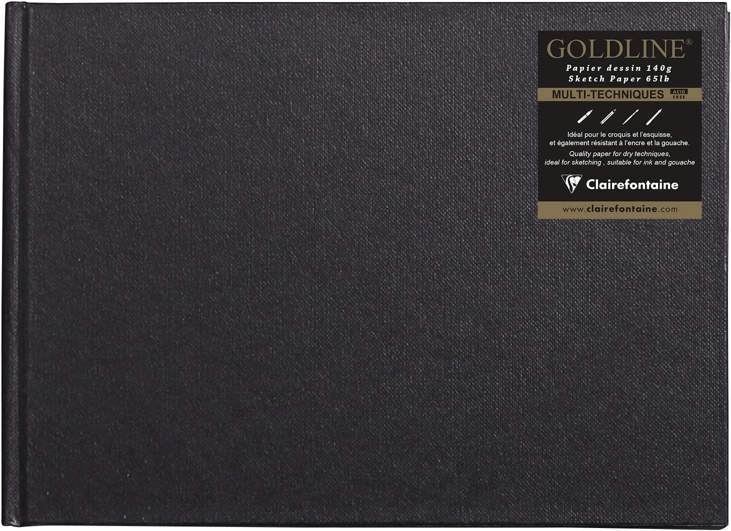 CF Goldline Casebound Pad A5 Landscape 140g White Default Title