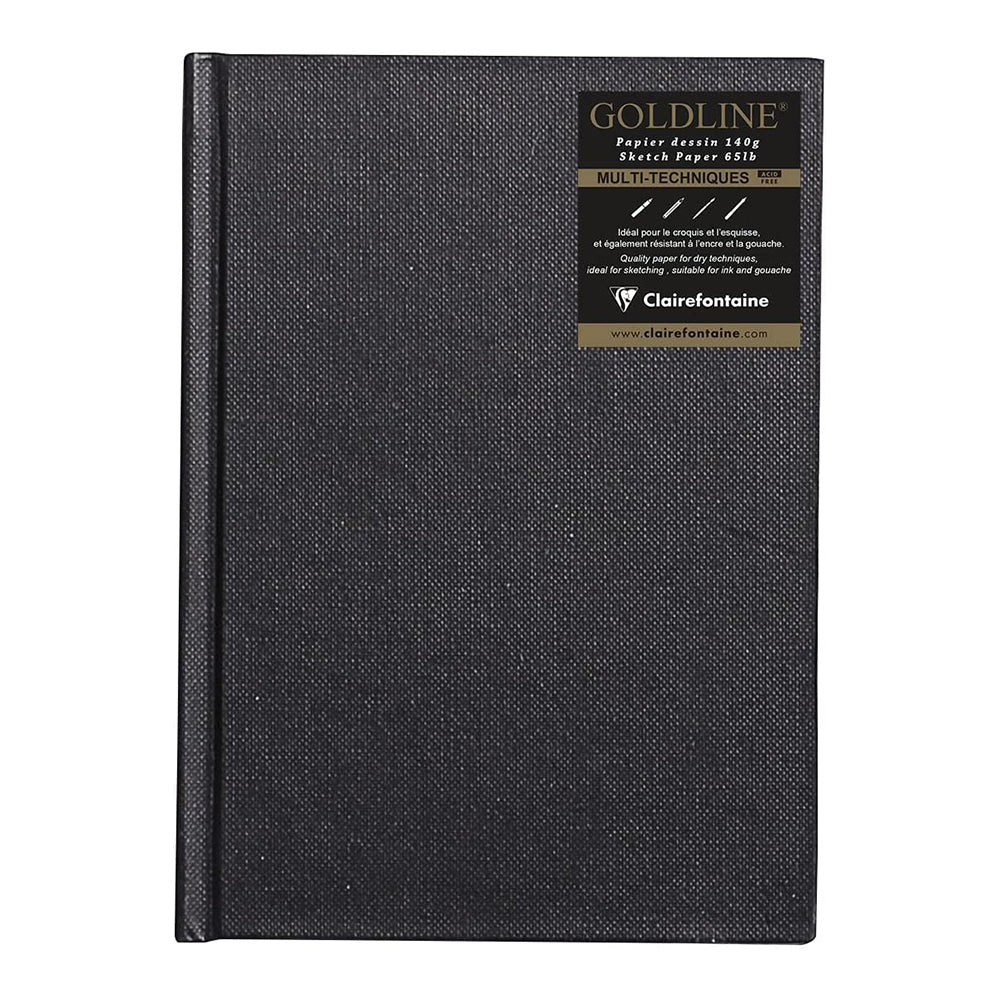 CLAIREFONTAINE Goldline Casebound Pad A6 Portrait 140g White