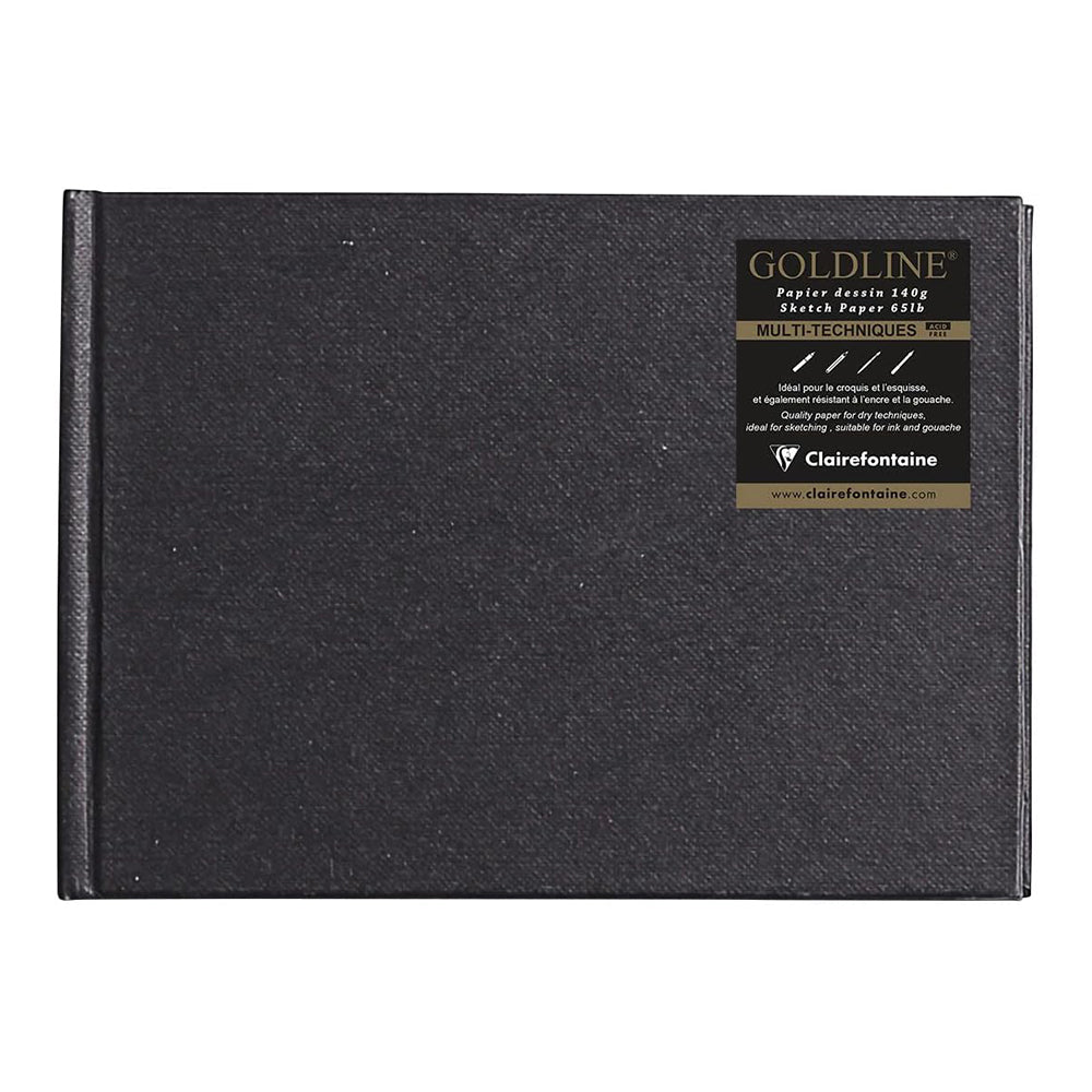 CLAIREFONTAINE Goldline Casebound Pad A6 Landscape 140g White