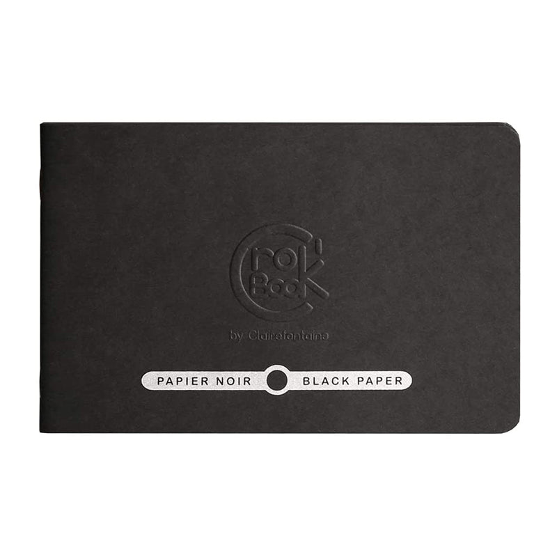 CLAIREFONTAINE Crok'Book Stapled 17x11cm Landscape 120gsm Black Default Title