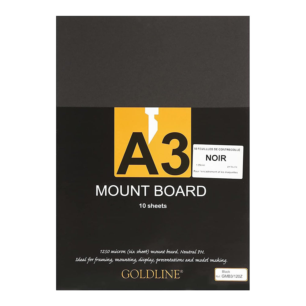CLAIREFONTAINE Goldline Mount Boards A3 Black 10s