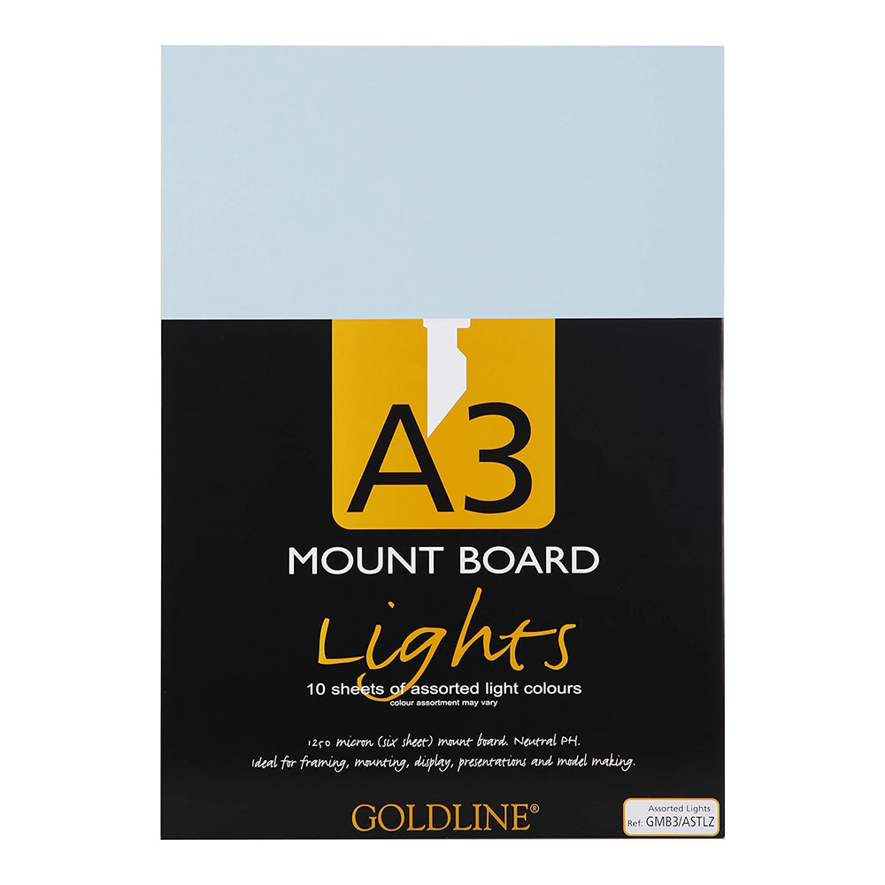 CLAIREFONTAINE Goldline Mount Boards A3 Assorted Lights 10s