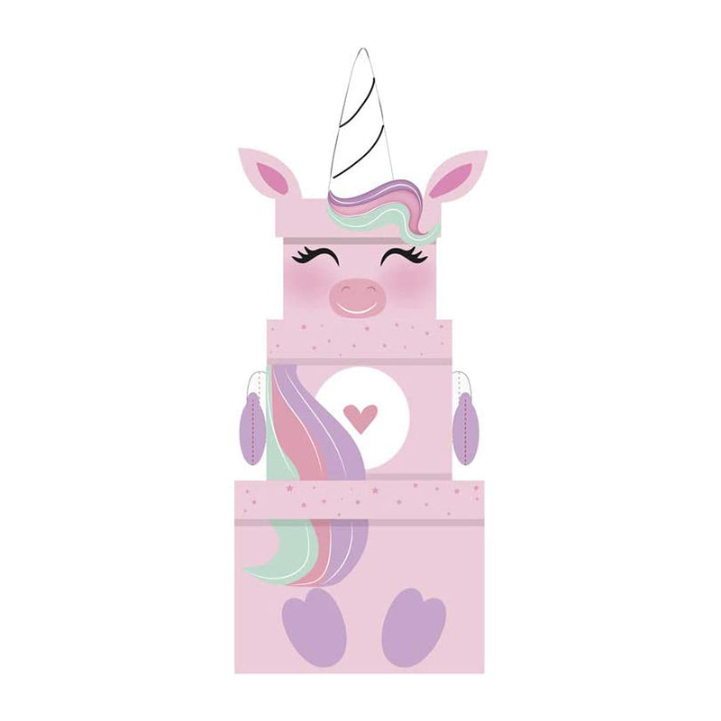 CLAIREFONTAINE Square Plush Box Set of 3 Unicorn Default Title