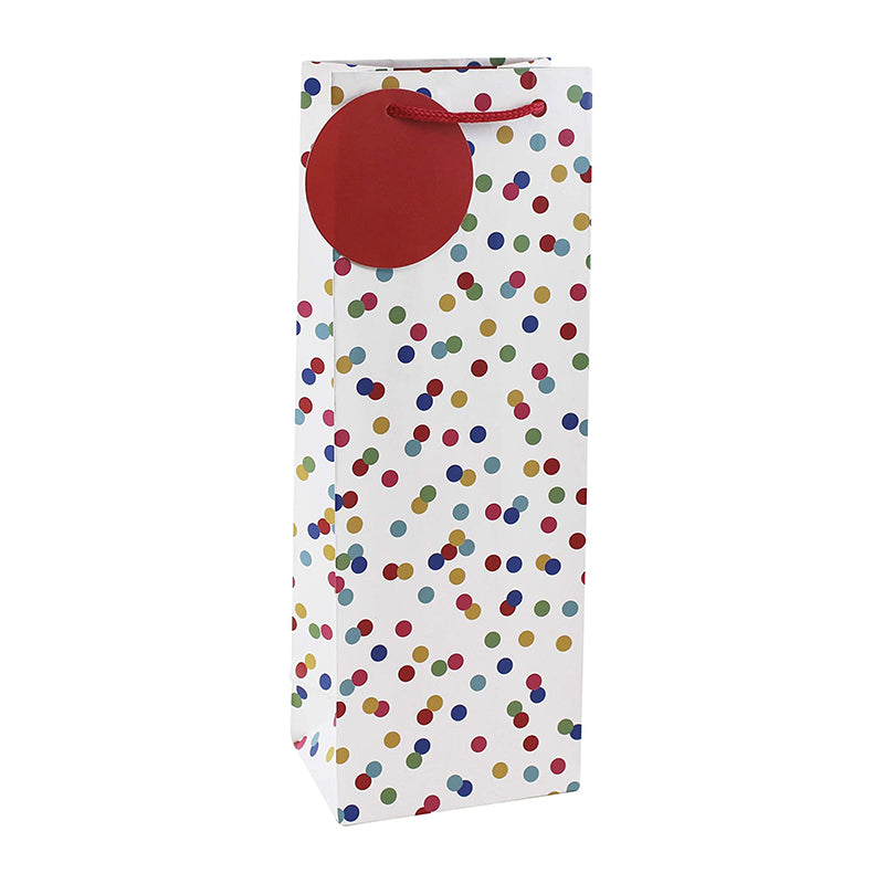 CLAIREFONTAINE Gift Bag Bottle 12.7x9x35.5cm Joyful Spots Default Title
