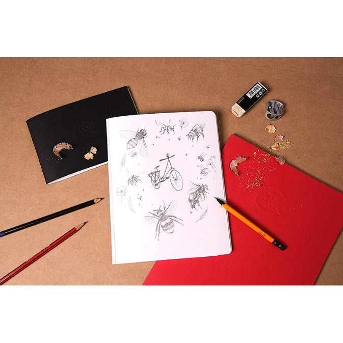 CLAIREFONTAINE Crok'Book Stapled A3 160gsm Black Default Title