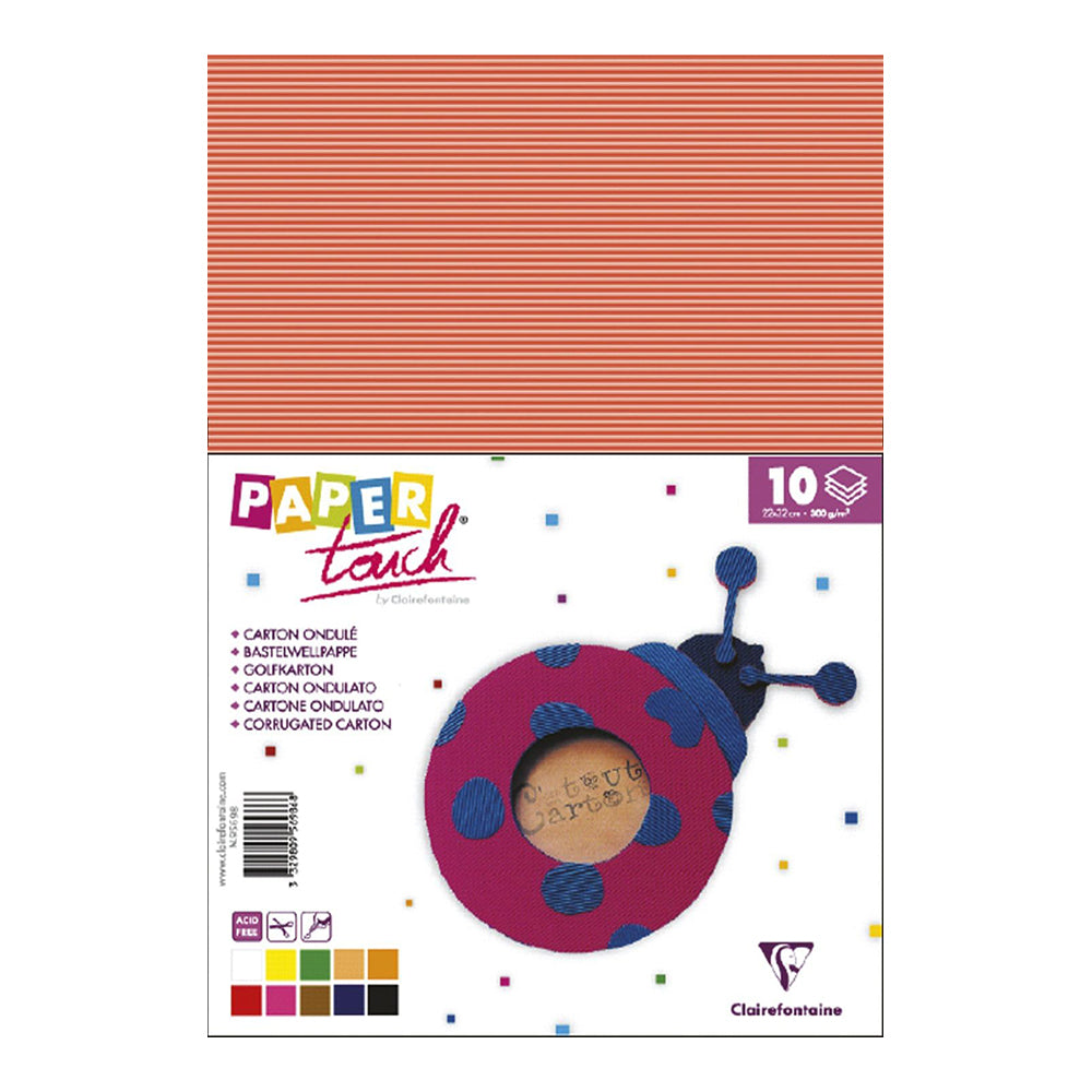 CLAIREFONTAINE Corrugated Cardboard 300g 22x32cm A4+ 10s