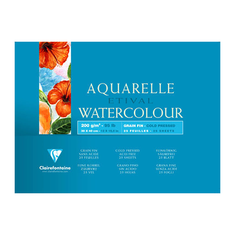CLAIREFONTAINE Etival 4 Sides Cold Pressed 200g 12x18cm 25s Default Title