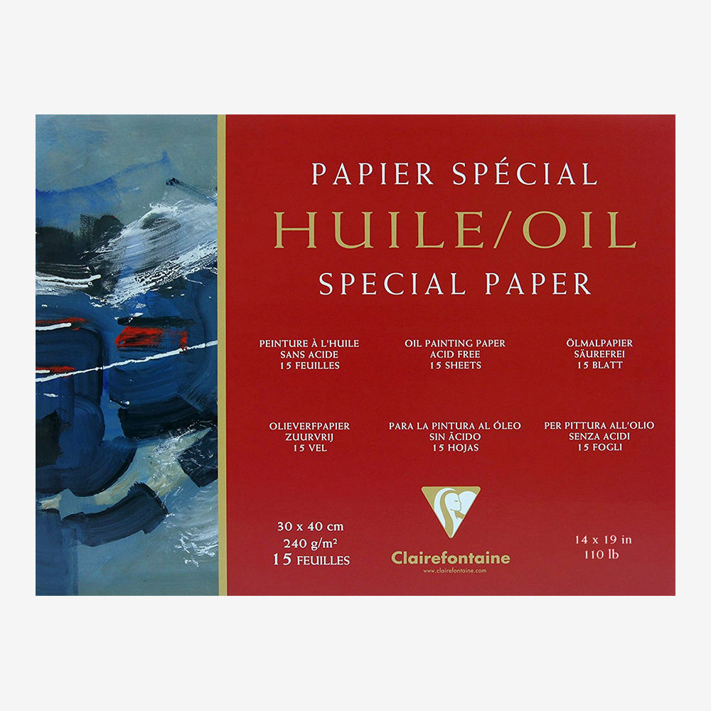 CLAIREFONTAINE Oil Paper Pad 4 Sides 240g 36x48cm 15s