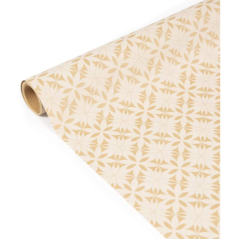 CLAIREFONTAINE Tiny Rolls Kraft 70g 0.35x5M White Flower Default Title