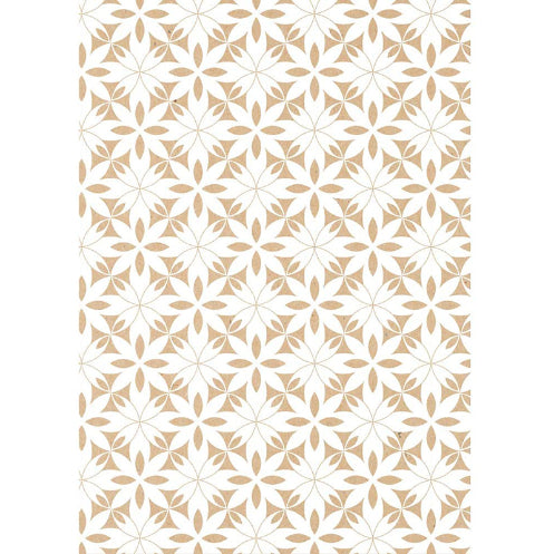 CLAIREFONTAINE Tiny Rolls Kraft 70g 0.35x5M White Flower Default Title