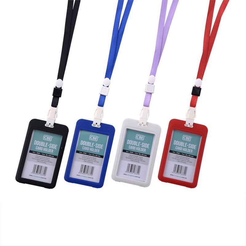 CBE ID Card Holder 3330+Lanyard V White Default Title