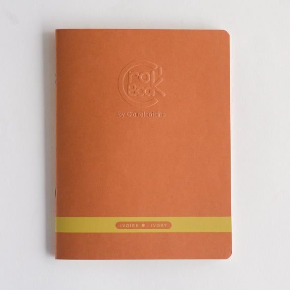 CLAIREFONTAINE Crok'Book Stapled P17x22cm 90gsm Ivory-L.Brown Default Title