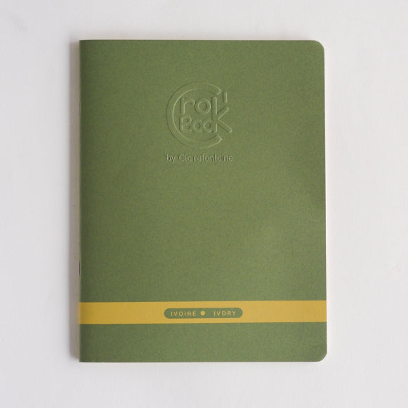 CLAIREFONTAINE Crok'Book Stapled P17x22cm 90gsm Ivory-Green Default Title