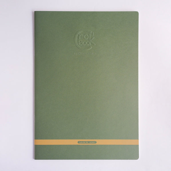 CLAIREFONTAINE Crok'Book Stapled A3 Portrait 90gsm Ivory-Green Default Title