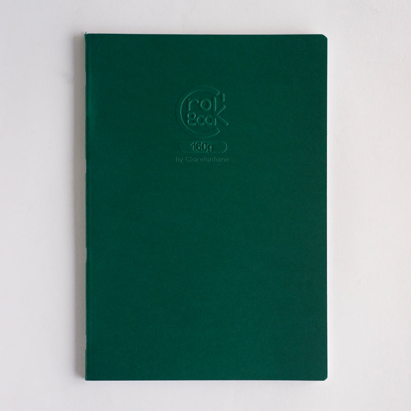CLAIREFONTAINE Crok'Book Stapled A4 160gsm-Dark Green Default Title