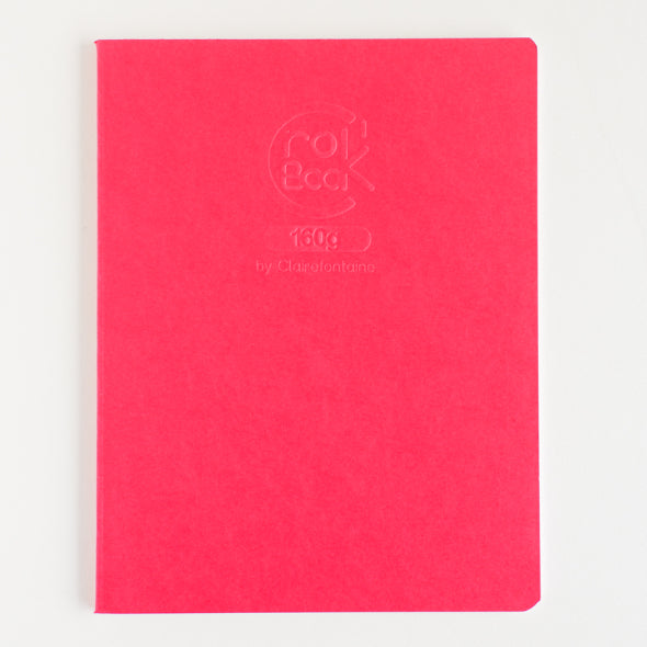 CLAIREFONTAINE Crok'Book Stapled 17x22cm 160gsm-Red