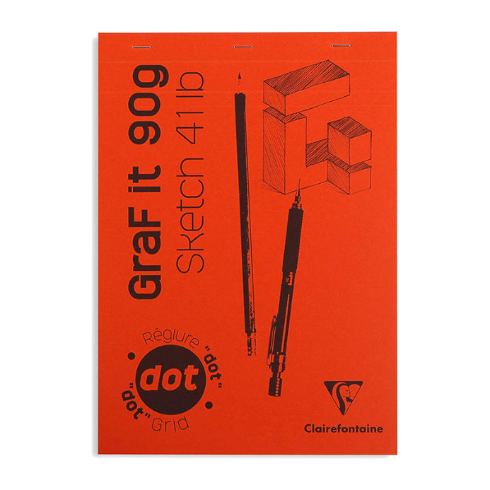 CLAIREFONTAINE Graf'It Pad 90g A4 Dot 80s Orange Default Title