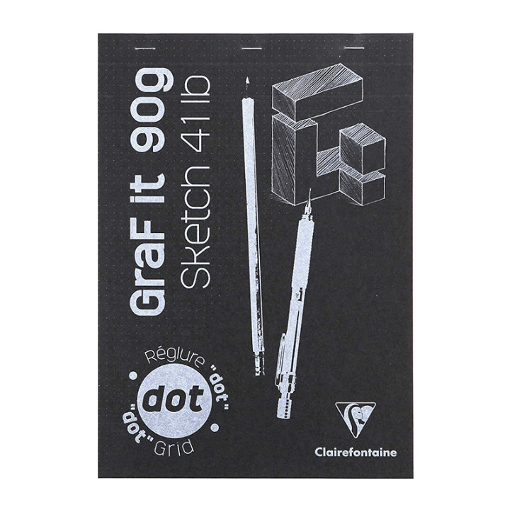 CLAIREFONTAINE Graf'It Pad 90g A4 Dot 80s Black Default Title