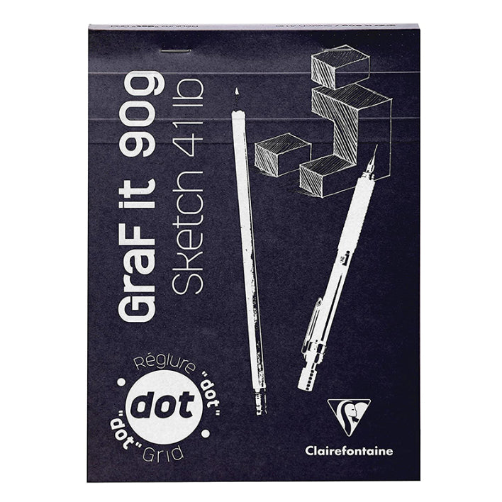 CLAIREFONTAINE GraF it Pad A5 90g 80s Dot Grid White Black Default Title