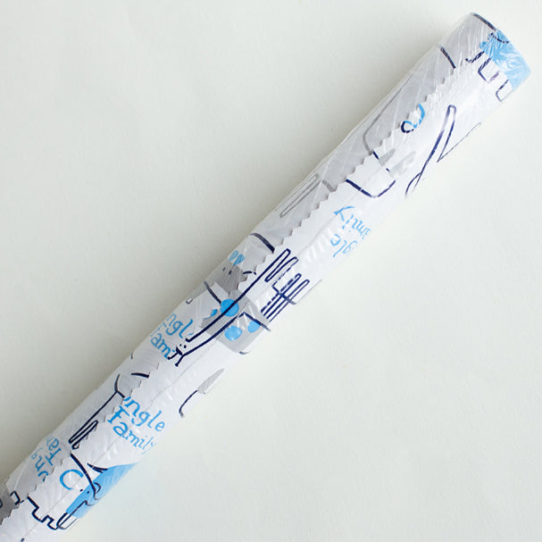 CLAIREFONTAINE Gift Wrap 80g 0.7x2m Blue Childhood-Animals Default Title
