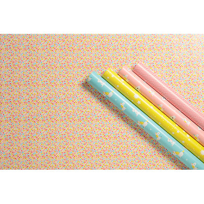 CLAIREFONTAINE Gift Wrap 80g 0.7x2m Sunrise-Pink Geometric Default Title