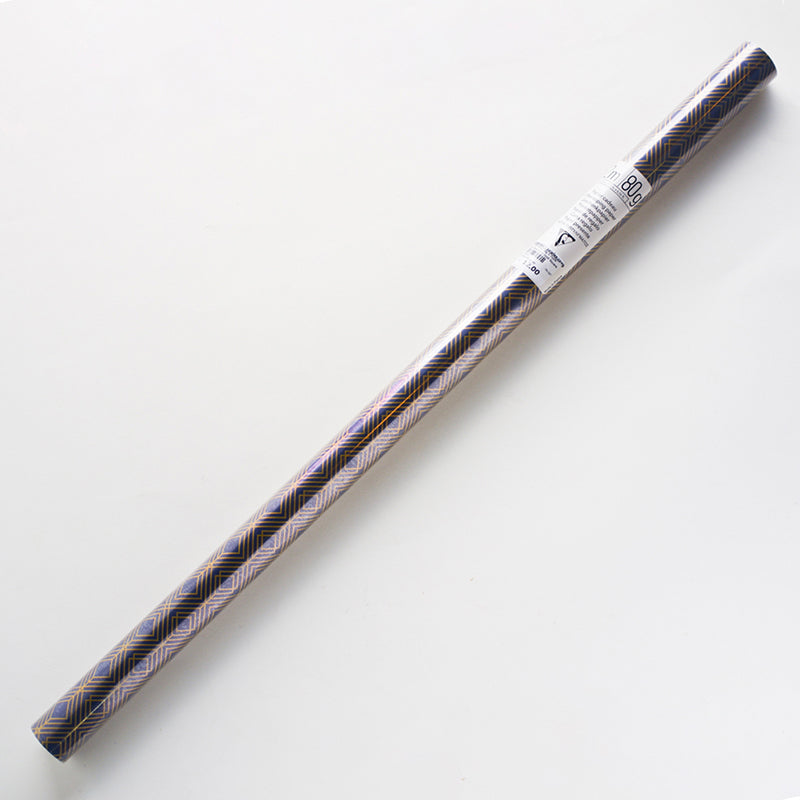 CLAIREFONTAINE Gift Wrap 80g 0.7x2M Gold Geometric-Gold Square Default Title