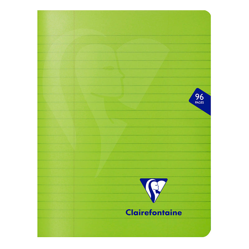 CLAIREFONTAINE Mimesys PP Notebook 17x22cm 96p Lined+M Clear Green Default Title