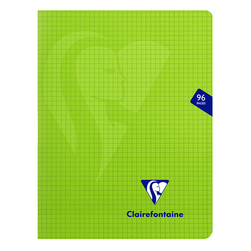CLAIREFONTAINE Mimesys PP Notebook 17x22cm 96p 5x5 Sq Clear Green Default Title