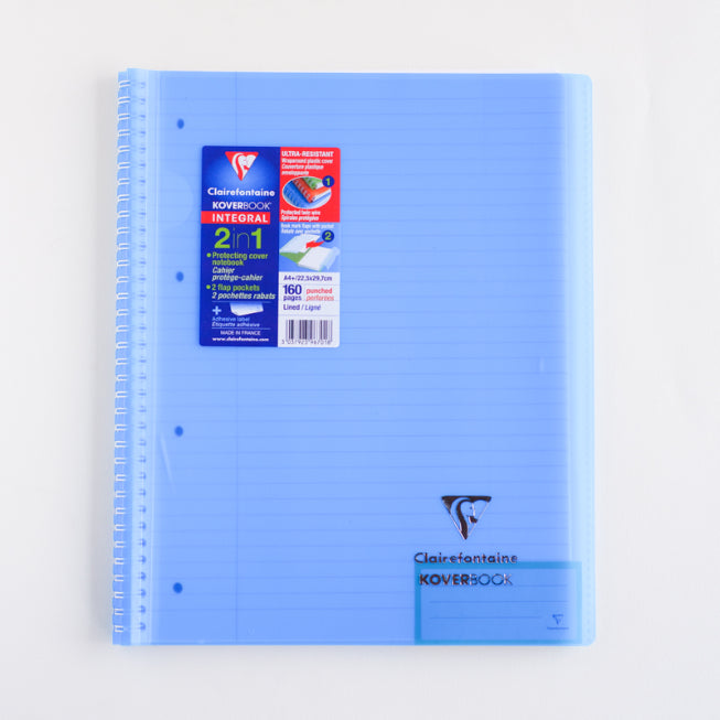 CLAIREFONTAINE Koverbook PP WB Notebook A4+ 225x297mm Lined Clear Blue Default Title
